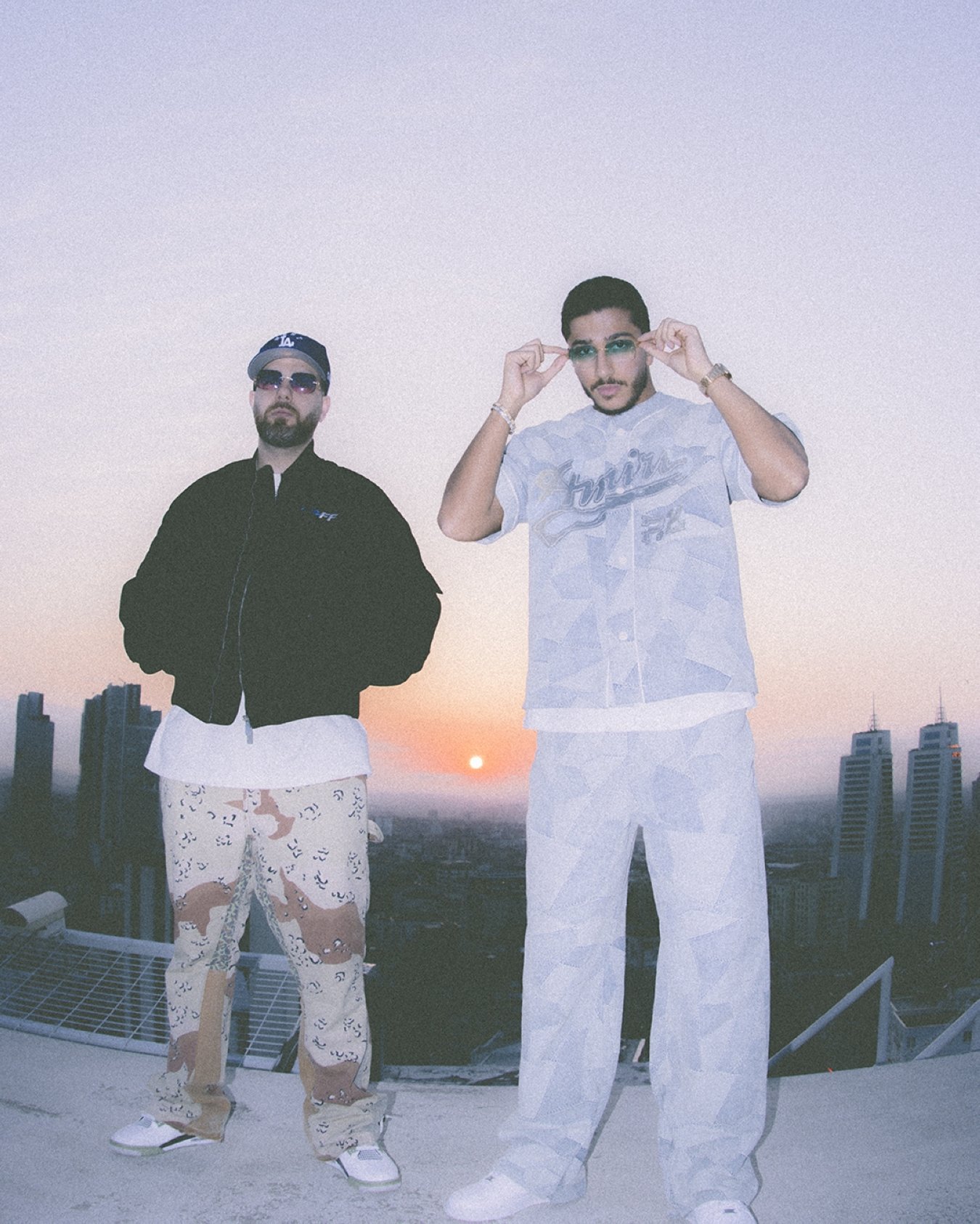 Murda (L) and MERO pose during the single&#039;s shooting. (Photo by Hakan Uç)