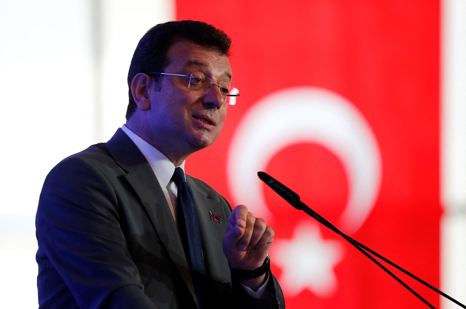 Istanbul Mayor Ekrem Imamoglu speaks during a press conference in Istanbul, Türkiye, June 22, 2023. (Reuters Photo)