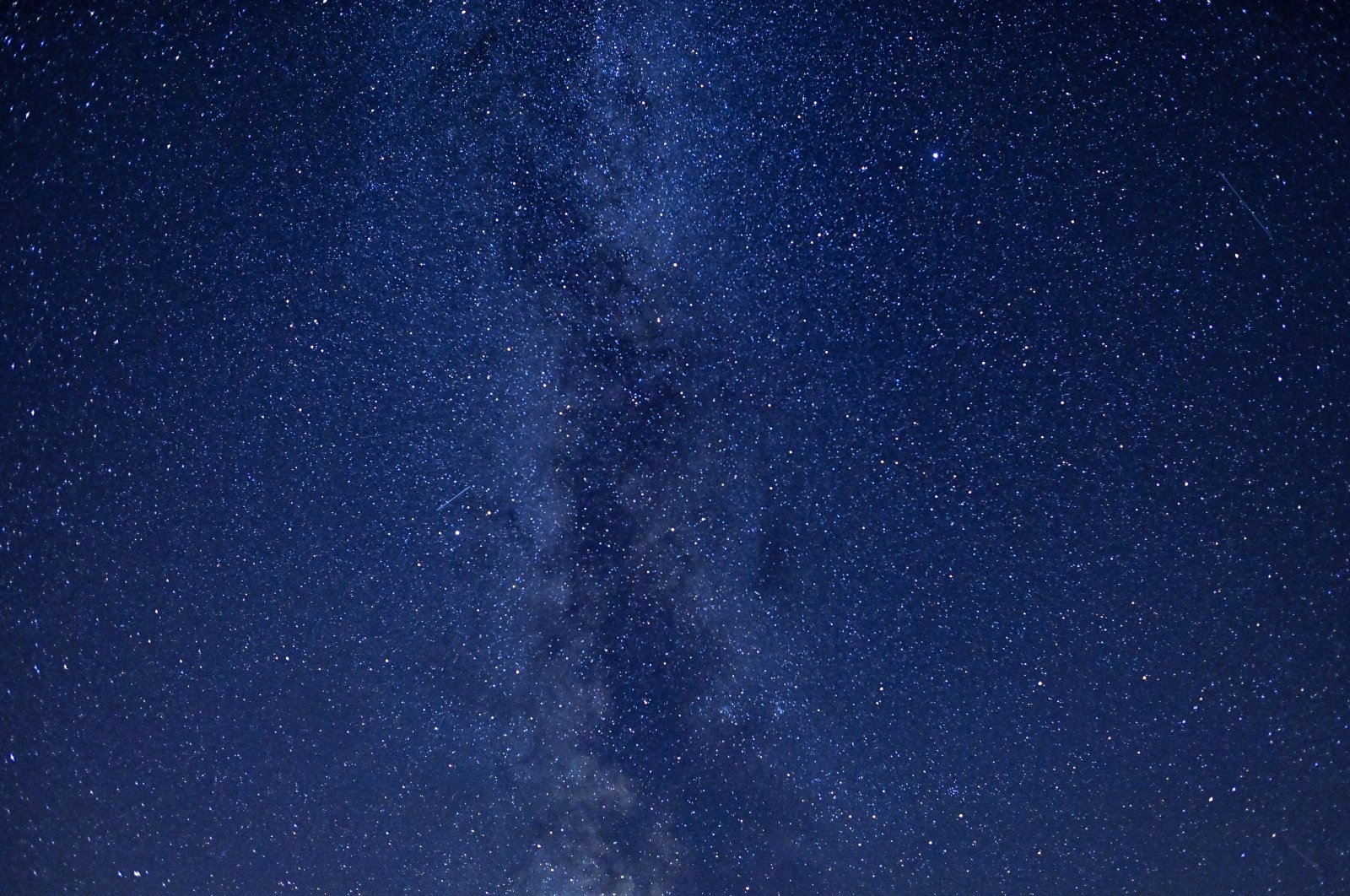 Part of the Milky Way is seen in the night sky in northern Germany. (dpa Photo)