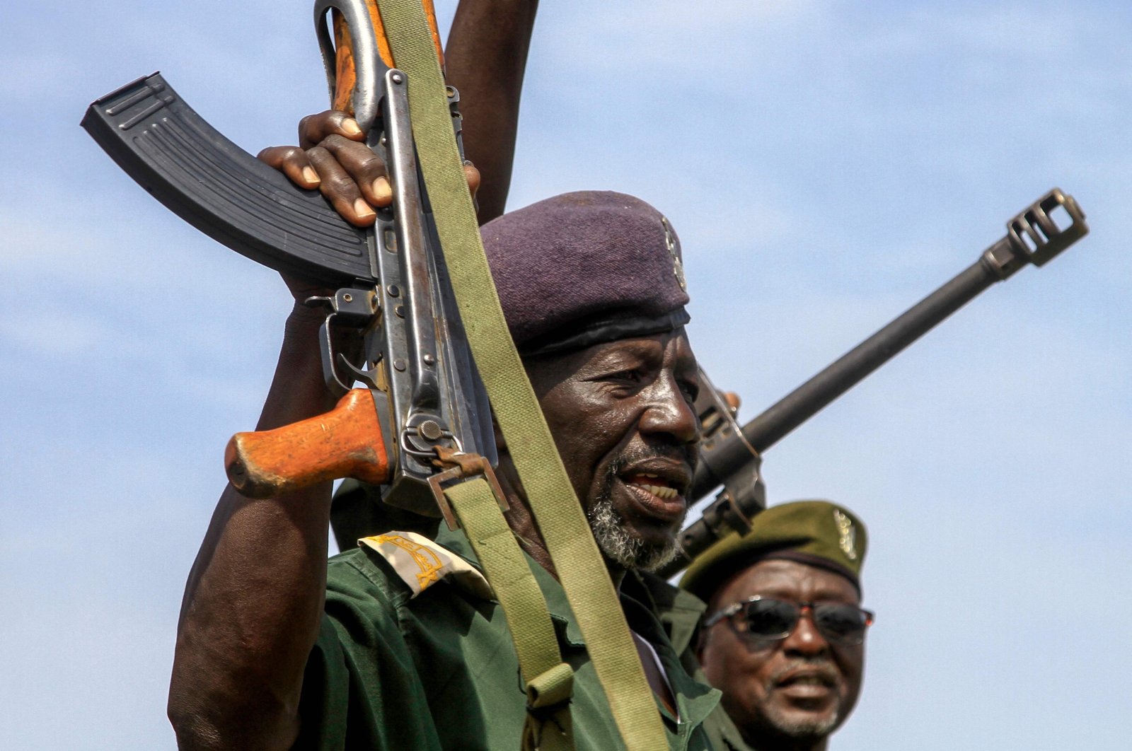 Members of the Sudanese Armed Forces mark Army Day near the border with Ethiopia, Gadaref State, Sudan, Aug. 14, 2023. (AFP Photo)