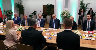 President Recep Tayyip Erdoğan meets with Hungarian Prime Minister Victor Orban in Budapest, Hungary, Aug. 20, 2023. (Reuters Photo)