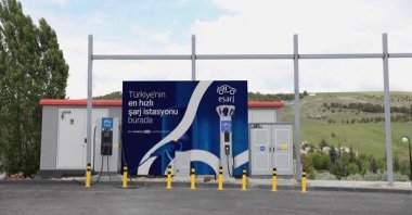 An electric charging station is seen in Istanbul, Türkiye, July 28, 2023. (DHA Photo)