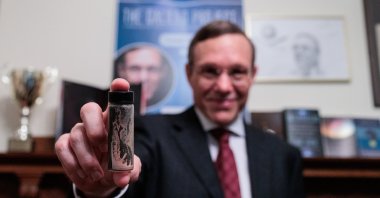 Harvard University astrophysics Professor Abraham Avi Loeb claimed that the retrieved pieces from the Pacific Ocean might belong to extraterrestrials, Toronto, Canada, Aug. 8, 2023. (AA Photo)