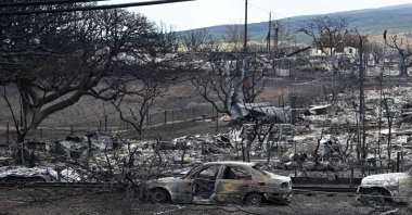 Fire damage is seen in Lahaina, Hawaii, U.S., Aug. 21, 2023. (AFP Photo)