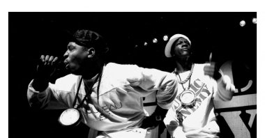 A photograph shows Chuck D and Flava Flav of Public Enemy in Manchester Apollo, Manchester, U.K., 1990. (Reuters Photo)