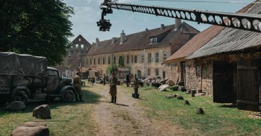 Extras actors play their roles at the film set in the town of Zheleznodorozhny, Kaliningrad region, Russia, July 17, 2023. (AFP Photo)