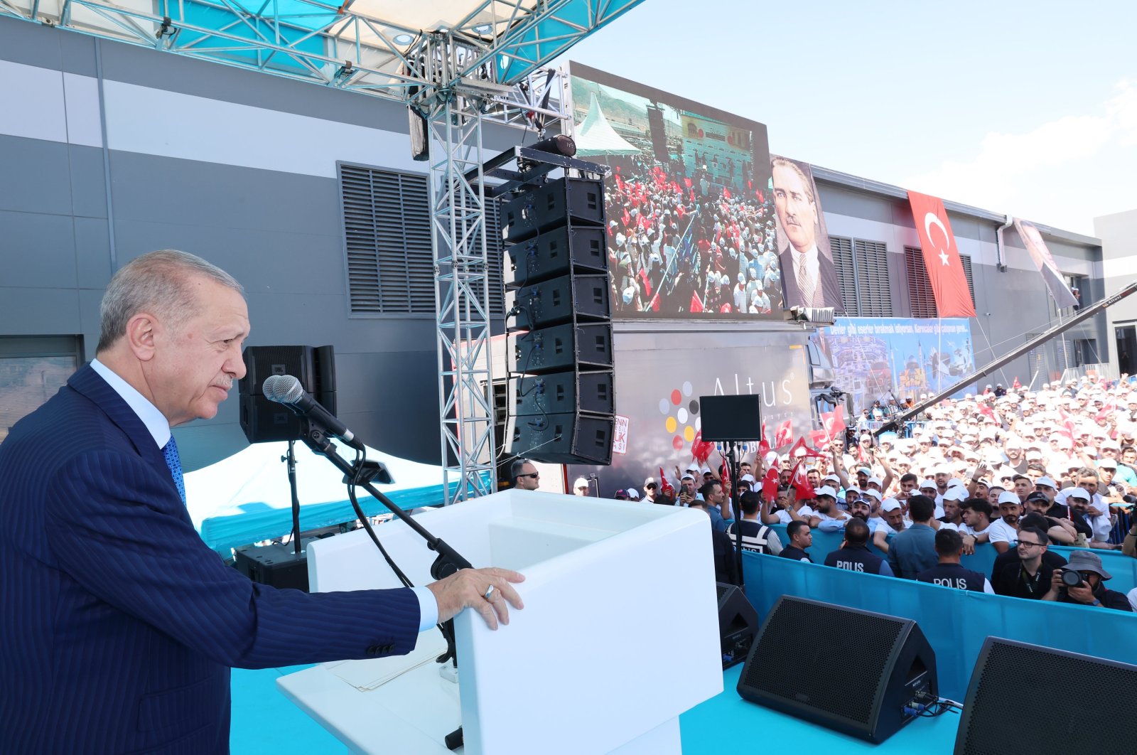 President Erdoğan addresses the event in Bitlis, southeastern Türkiye, Aug. 25, 2023. (AA Photo)