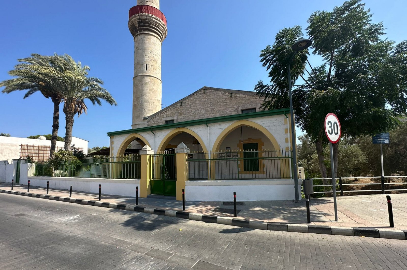 A mosque in the Greek Cypriot administration was damaged following an attack, island of Cyprus, Aug. 26, 2023 (AA Photo)
