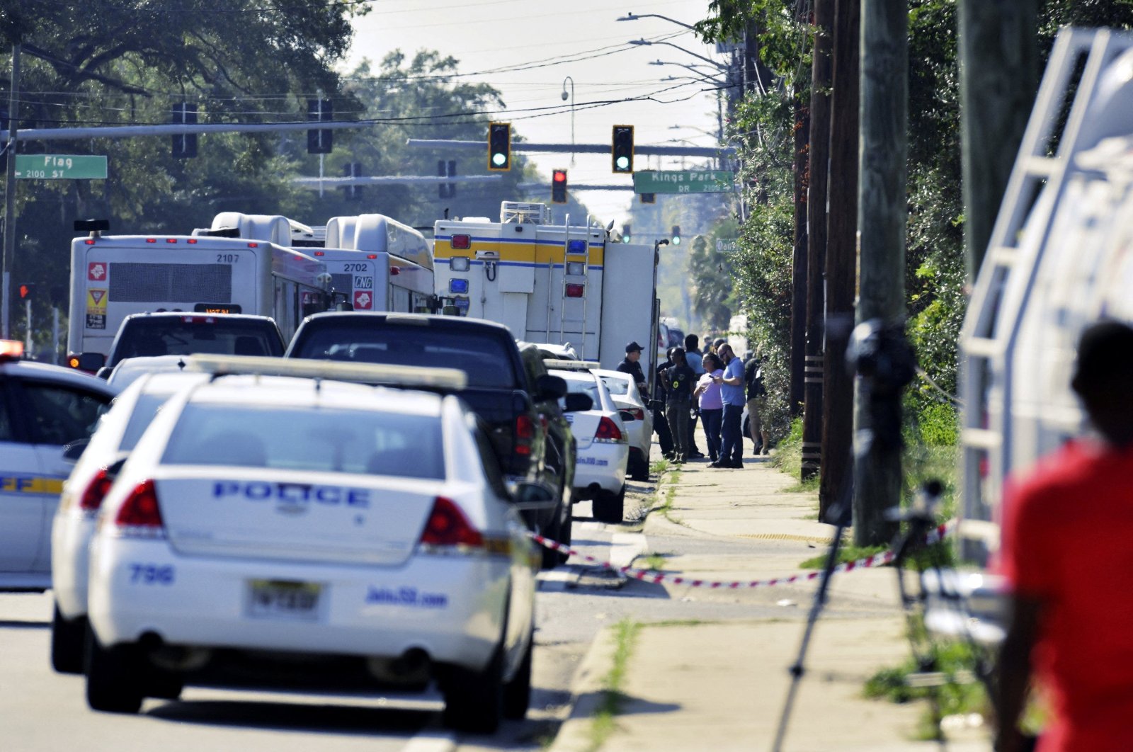 Emergency personnel surround the scene of the shooting in Jacksonville, Florida, U.S., Aug. 26, 2023. (Reuters Photo)