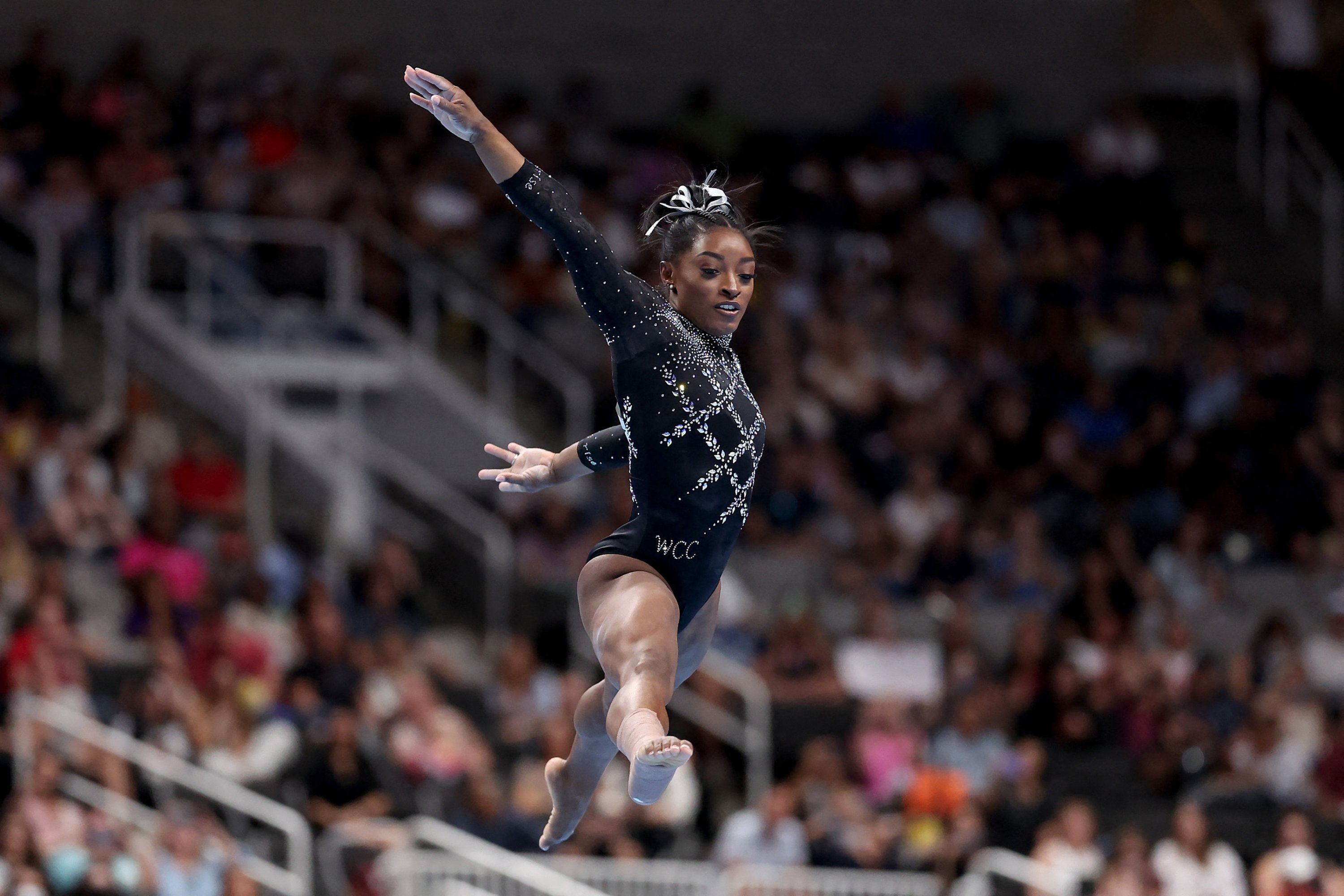 Dazzling Simone Biles wins record 8th U.S. gymnastics title a full decade  after her 1st
