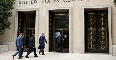 Attorneys arrive to represent former U.S. President Donald Trump at a hearing in the U.S. Justice Department's federal criminal case against Trump, at U.S. District Court in Washington, U.S., Aug. 28, 2023. (Reuters Photo)