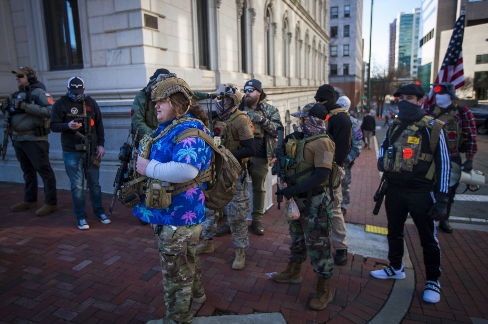 Members of a pro-gun group are seen in Richmond, Virginia, U.S., Jan. 16, 2023. (AP Photo)