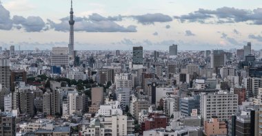 A general view of Tokyo, including the Tokyo Skytree (L), which lies in Sumida district, Japan, Aug. 7, 2023. (AFP Photo)