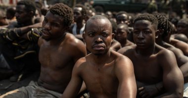 Wazalendo protesters are detained after a banned rally in Goma, Democratic Republic of Congo, Aug. 30, 2023. (EPA Photo)