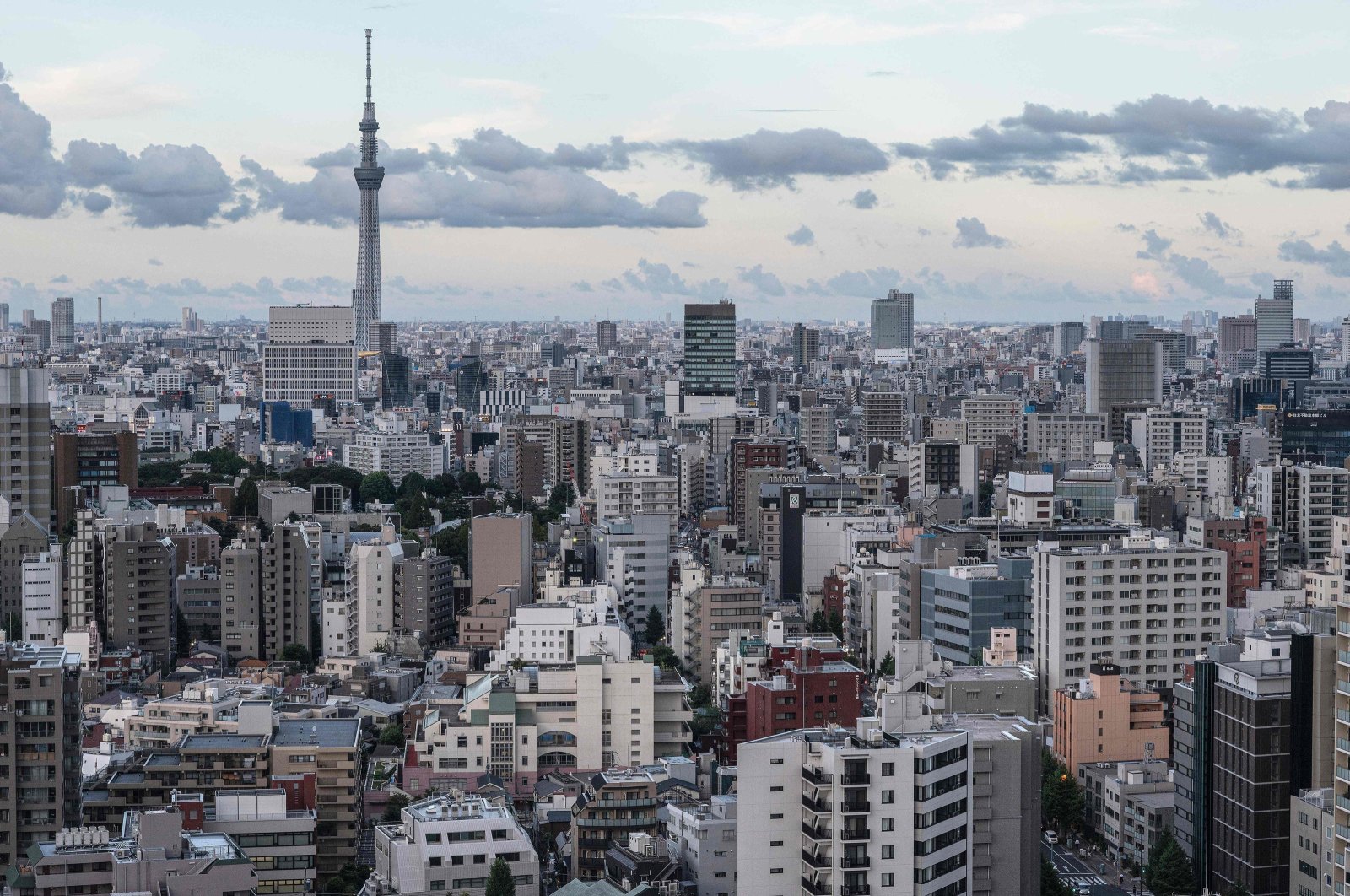 A general view of Tokyo, including the Tokyo Skytree (L), which lies in Sumida district, Japan, Aug. 7, 2023. (AFP Photo)