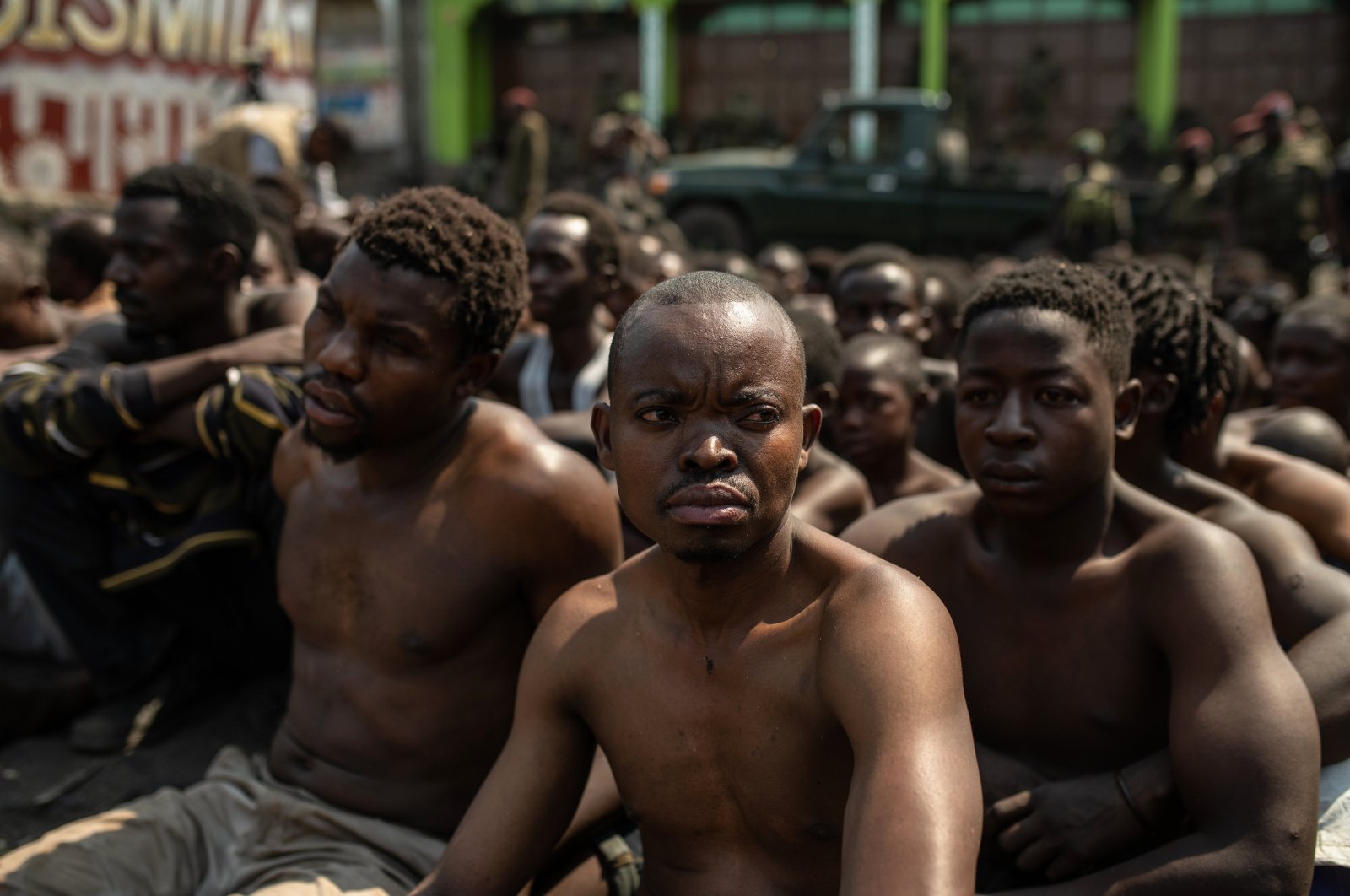 Wazalendo protesters are detained after a banned rally in Goma, Democratic Republic of Congo, Aug. 30, 2023. (EPA Photo)