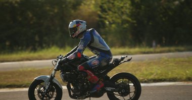 Turkish rider Toprak Razgatlıoğlu trains for the ninth leg of the World Superbike Championship, Antalya, Türkiye, Aug. 29, 2023. (AA Photo)