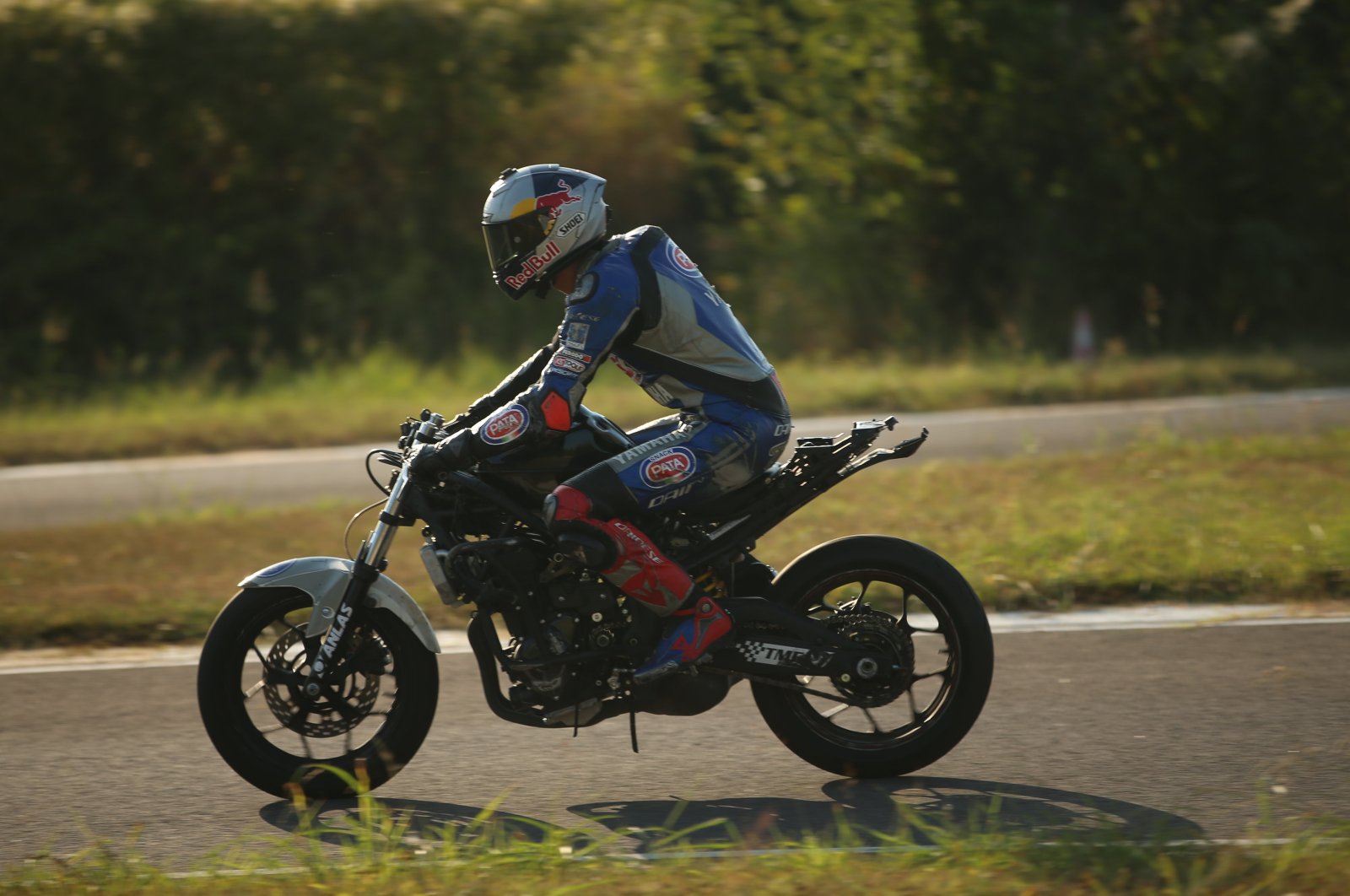 Turkish rider Toprak Razgatlıoğlu trains for the ninth leg of the World Superbike Championship, Antalya, Türkiye, Aug. 29, 2023. (AA Photo)