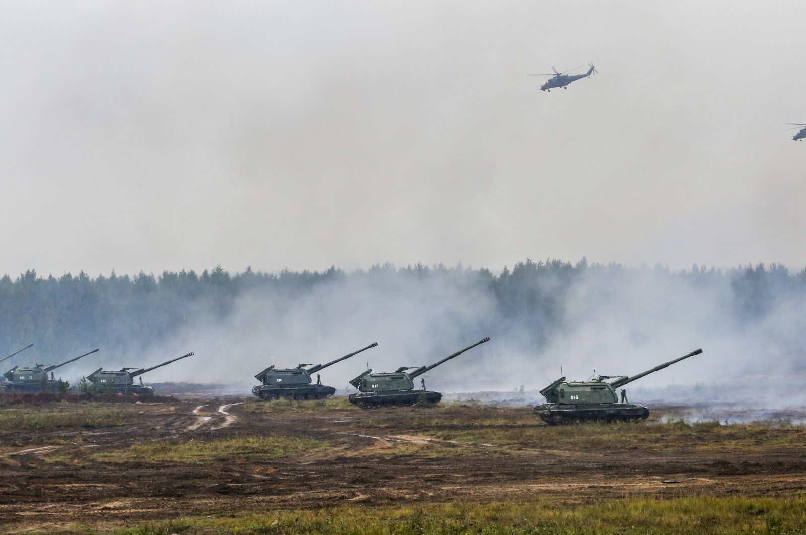 Belarusian and Russian troops take part in the Zapad (West) 2017 Russia-Belarus military exercises at the Borisovsky range in Borisov, Belarus, Wednesday, Sept. 20, 2017. (AP File Photo)