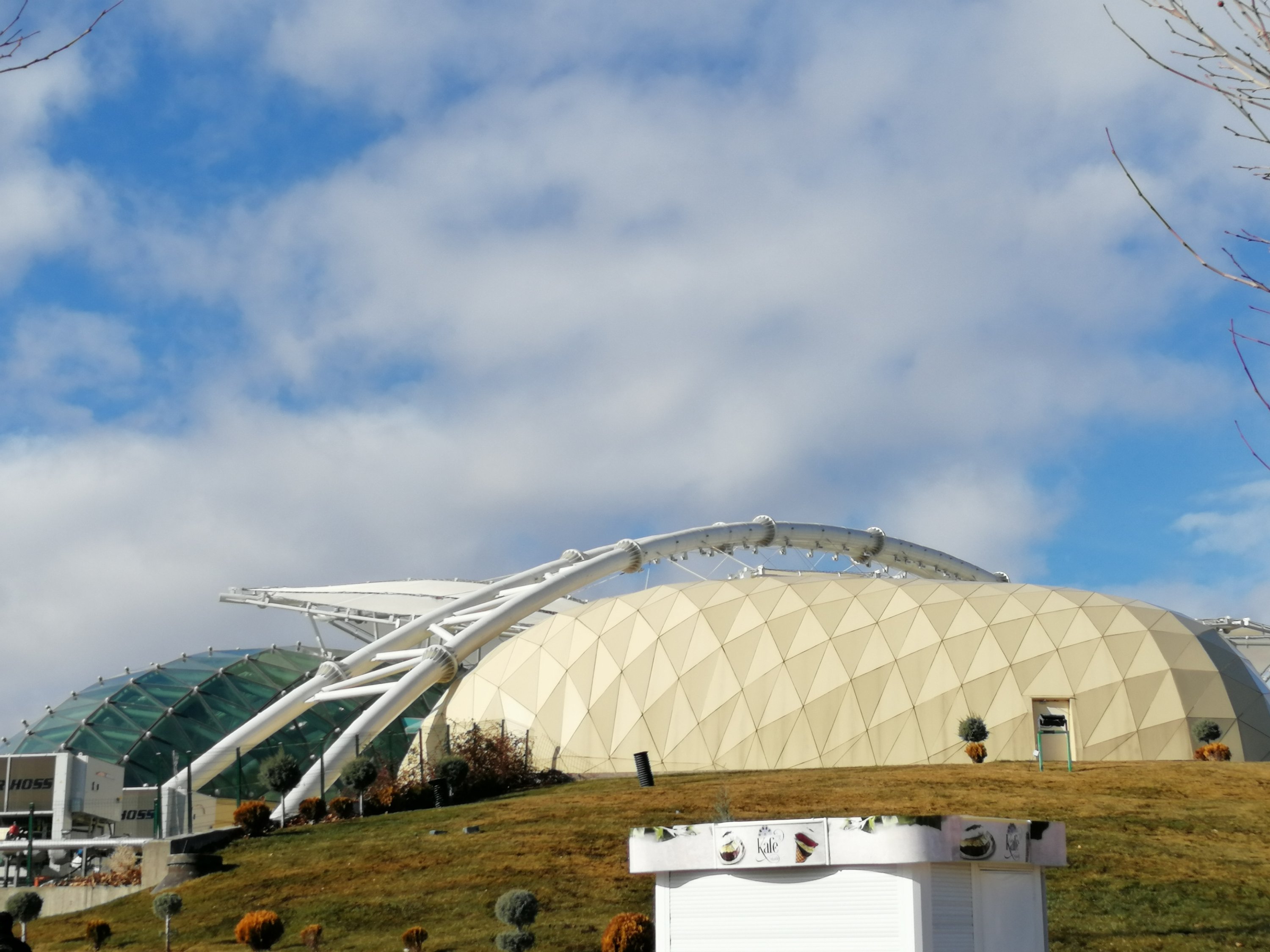 The exterior view of Tropical Butterfly Garden, Konya, Türkiye, Feb. 10, 2022. (Photo by Sisa Bodani)