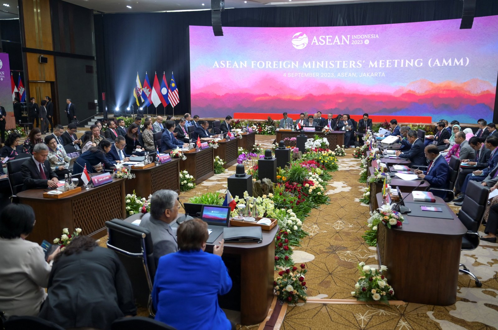 A general view of ASEAN Foreign Ministers Meeting, in Jakarta, Indonesia, Sept. 4, 2023. (Reuters Photo)