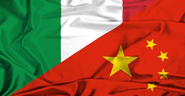 Waving flags of China and Italy in an illustration photo. (Shutterstock Photo)
