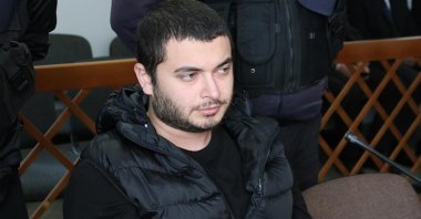 Faruk Fatih Özer, founder of crypto exchange Thodex, is photographed during the court hearing, Istanbul, Türkiye, Sept. 7, 2023. (AA Photo)