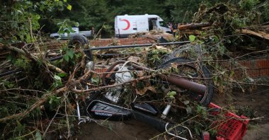 Ongoing search and rescue operations continue after downpours resulted in floods, Kırklareli, Türkiye, Sept. 5, 2023. (AA Photo)