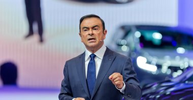 Then-Renault Nissan CEO Carlos Ghosn in a news conference for the new Renault Espace at the Paris motor show, France, Oct. 2, 2014. (Shutterstock File Photo)
