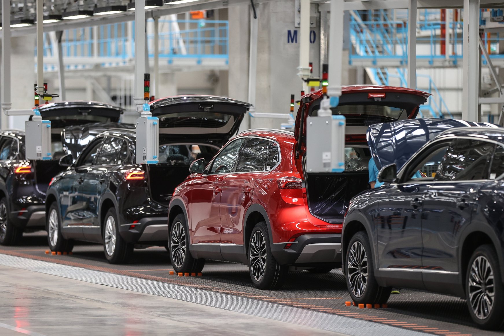 Production of national Turkish car Togg caught on camera in Bursa ...