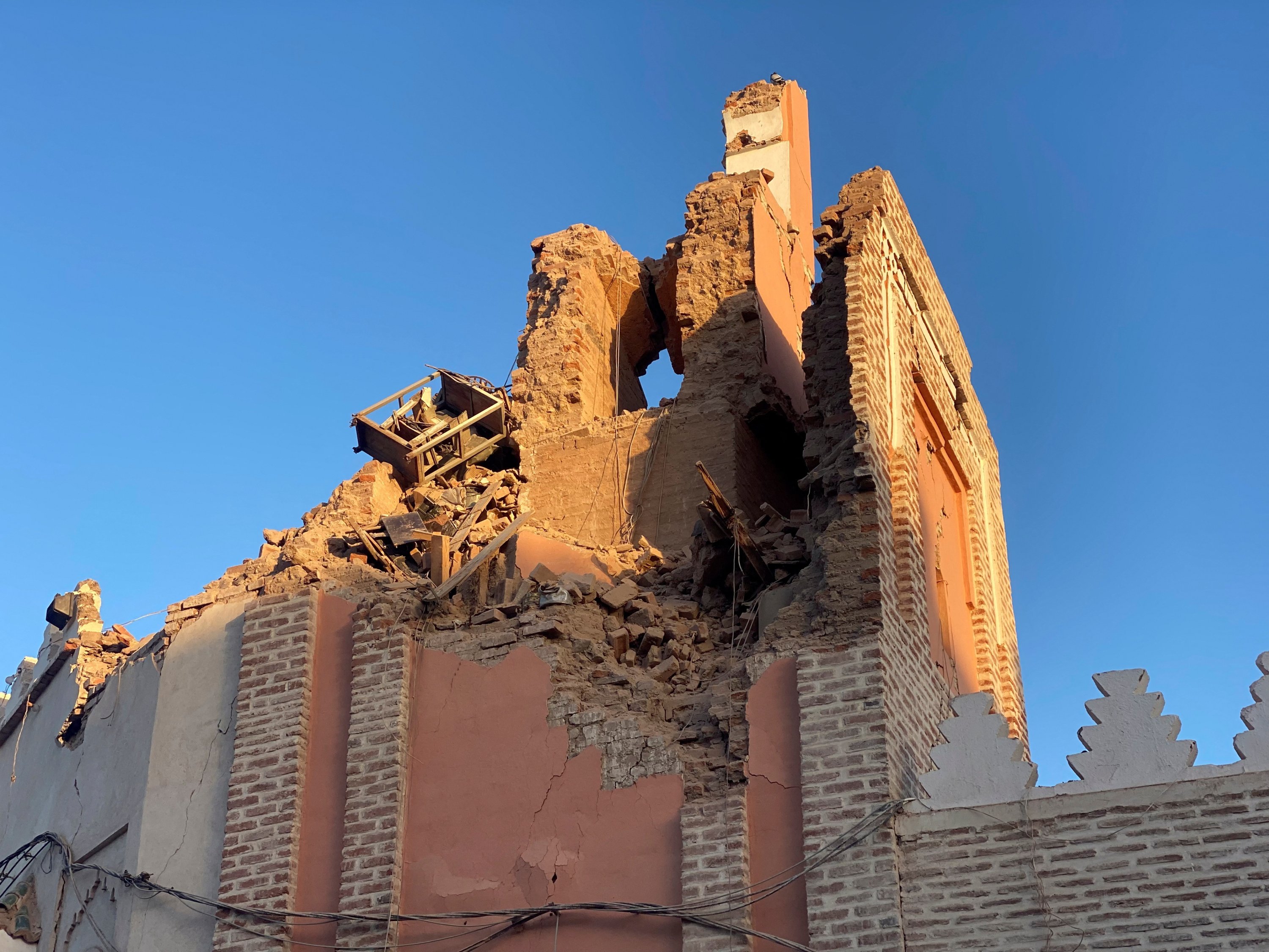 A general view of damage in the historic city of Marrakech, Morocco, Sept. 9, 2023. (Reuters Photo)