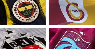 This photo combinations show the logos of Turkish football's Big Four – Fenerbahçe, Galatasaray, Beşiktaş and Trabzonspor