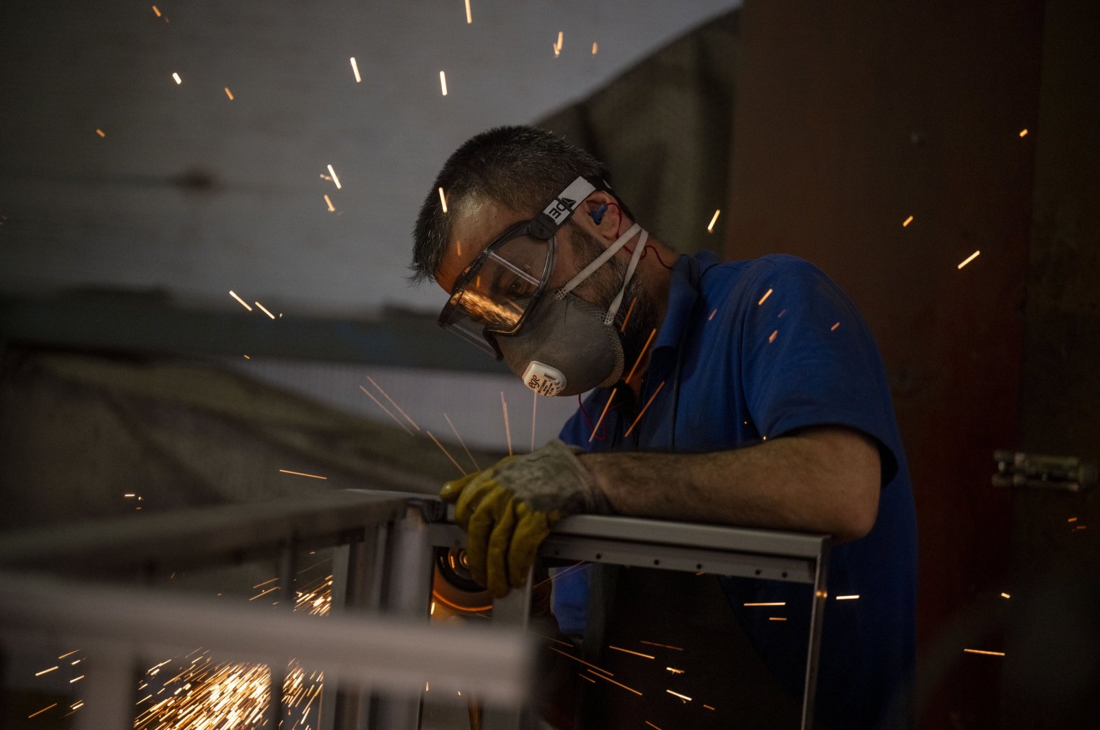 A worker is seen at a factory in the capital Ankara, Türkiye, Aug. 24, 2023. (AA Photo)