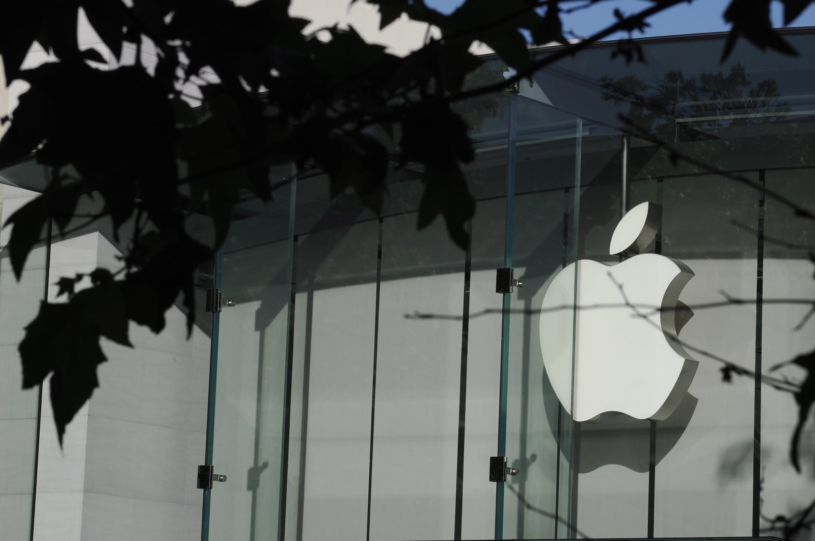 The Apple icon on an Apple retail storefront in Palo Alto, California, U.S., May 23, 2023. (EPA File Photo)