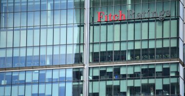 The offices of the Fitch Ratings building are seen in Canary Wharf, London, Britain, May 27, 2020. (Reuters Photo)