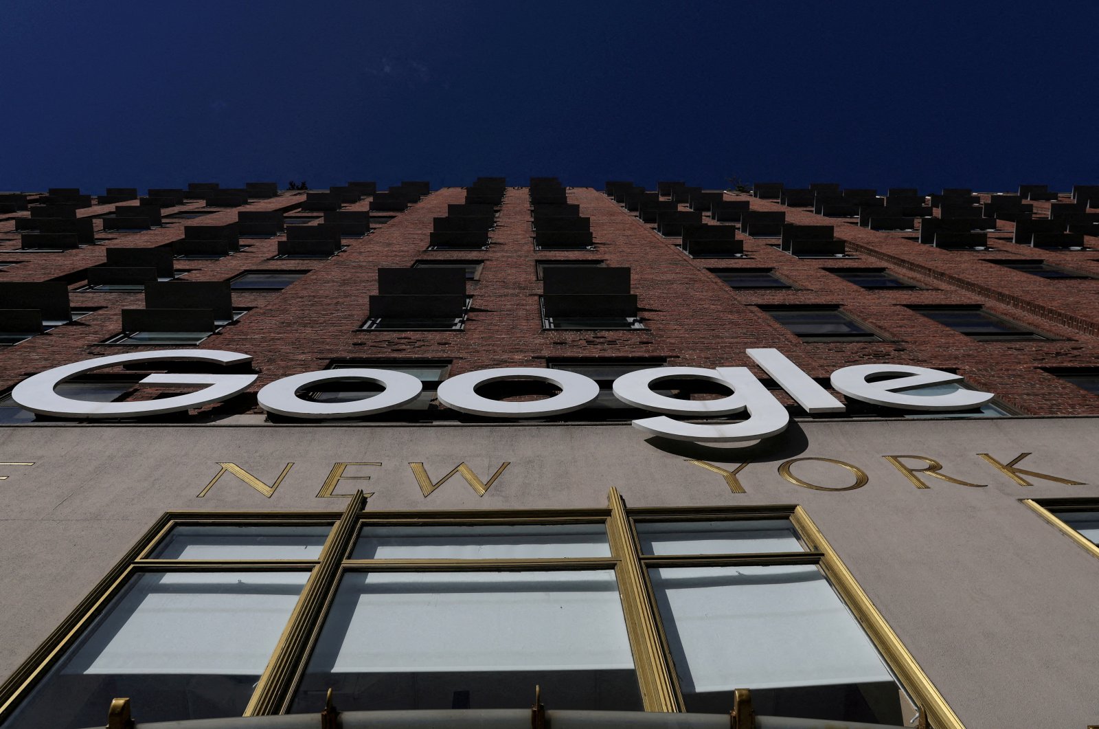 A Google LLC logo is seen at the Google offices in the Chelsea section of New York City, U.S., Jan. 20, 2023. (Reuters Photo)