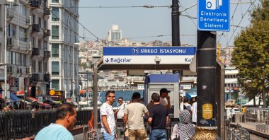 Passengers at Sirkeci metro stop and tram station in Istanbul, Türkiye, Aug. 28, 2022. (Shutterstock Photo)