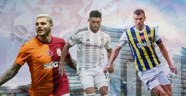 (L-R) An illustration shows Mauro Icardi, Alex Oxlade-Chamberlain and Edin Dzeko. (Illustration by Kelvin Ndunga)