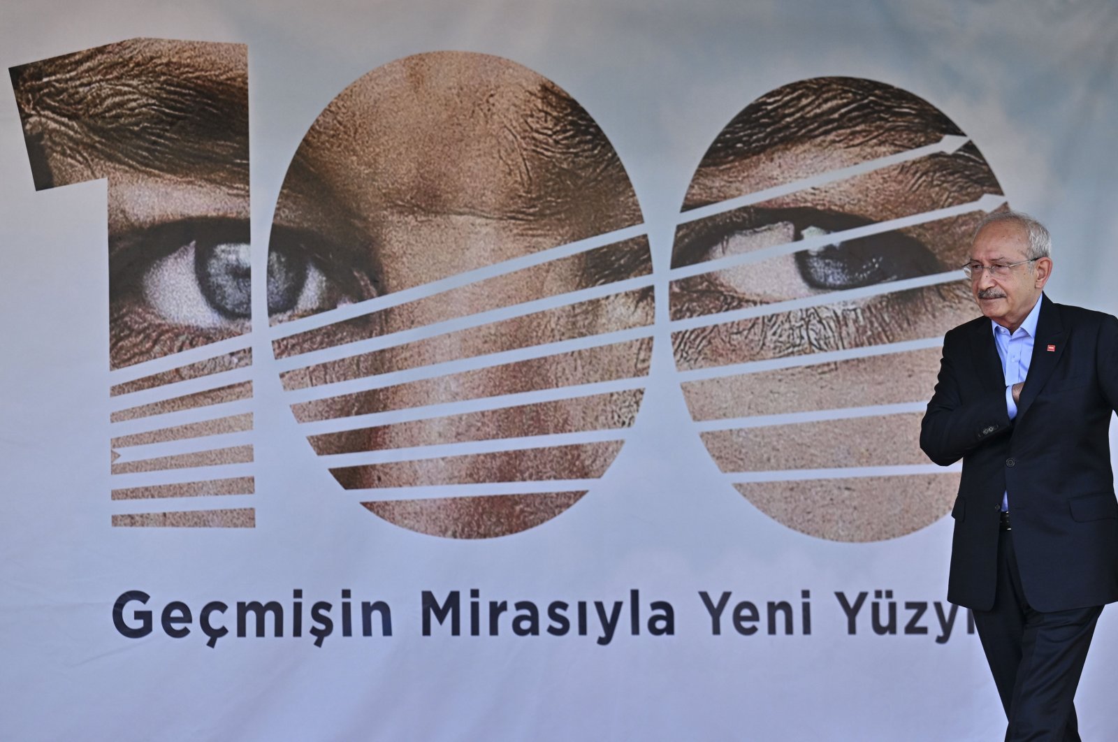 CHP leader Kemal Kılıçdaroğlu attends an event to mark his party&#039;s centenary, in the capital Ankara, Türkiye, Sept. 10, 2023. (AA Photo)