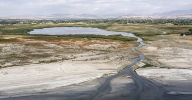 Lake Van continues to shrink amid an ongoing drought, Van, Türkiye, Sept. 14, 2023. (AA Photo)