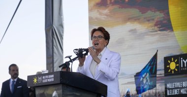 Good Party (IP) leader Meral Akşener speaks at an event in Afyonkarahisar, western Türkiye, Aug. 26, 2023. (DHA Photo)