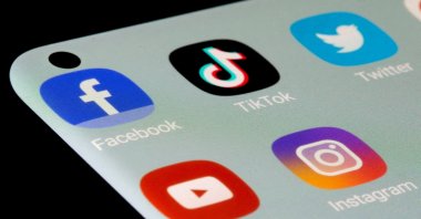 Facebook, TikTok, Twitter, YouTube and Instagram apps on a smartphone in an illustration photo from July 13, 2021. (Reuters Photo)