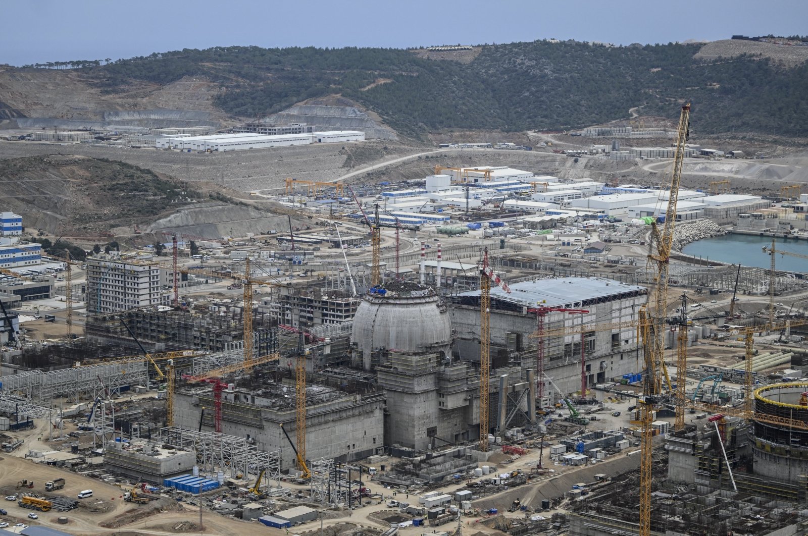 The Akkuyu Nuclear Power Plant (NPP) construction site in southern Mersin province, Türkiye, April 19, 2023. (AA Photo)