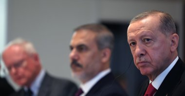 President Recep Tayyip Erdoğan attends an event in New York, U.S., Sept. 18, 2023. (İHA Photo)