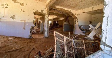 A flood-destroyed school is seen in Derna, Libya, Sept. 14, 2023. (Reuters Photo)