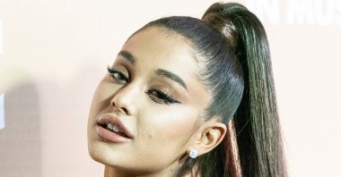 Ariana Grande wearing the dress by Christian Siriano attends Billboard's 13th Annual Women in Music gala, New York, U.S., Dec. 6, 2023. (Shutterstock Photo)