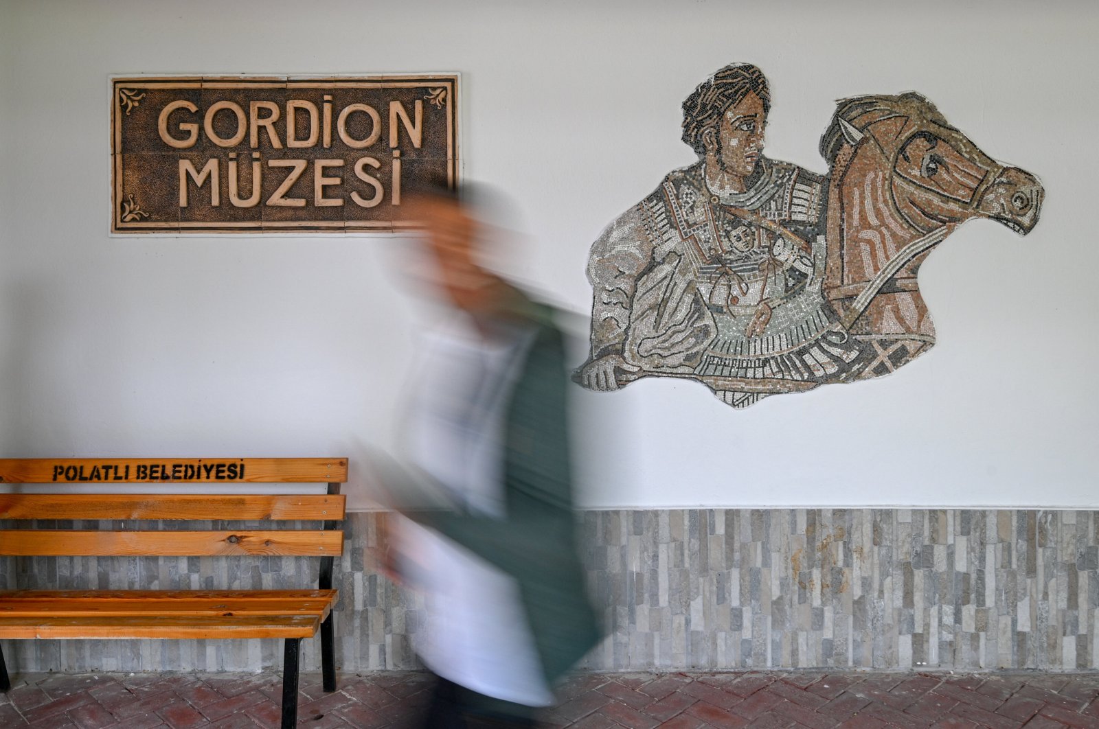 The entrance of Gordion Museum, which made it to UNESCO&#039;s World Heritage List, Ankara, Türkiye, Sept. 8, 2023. (AA Photo)