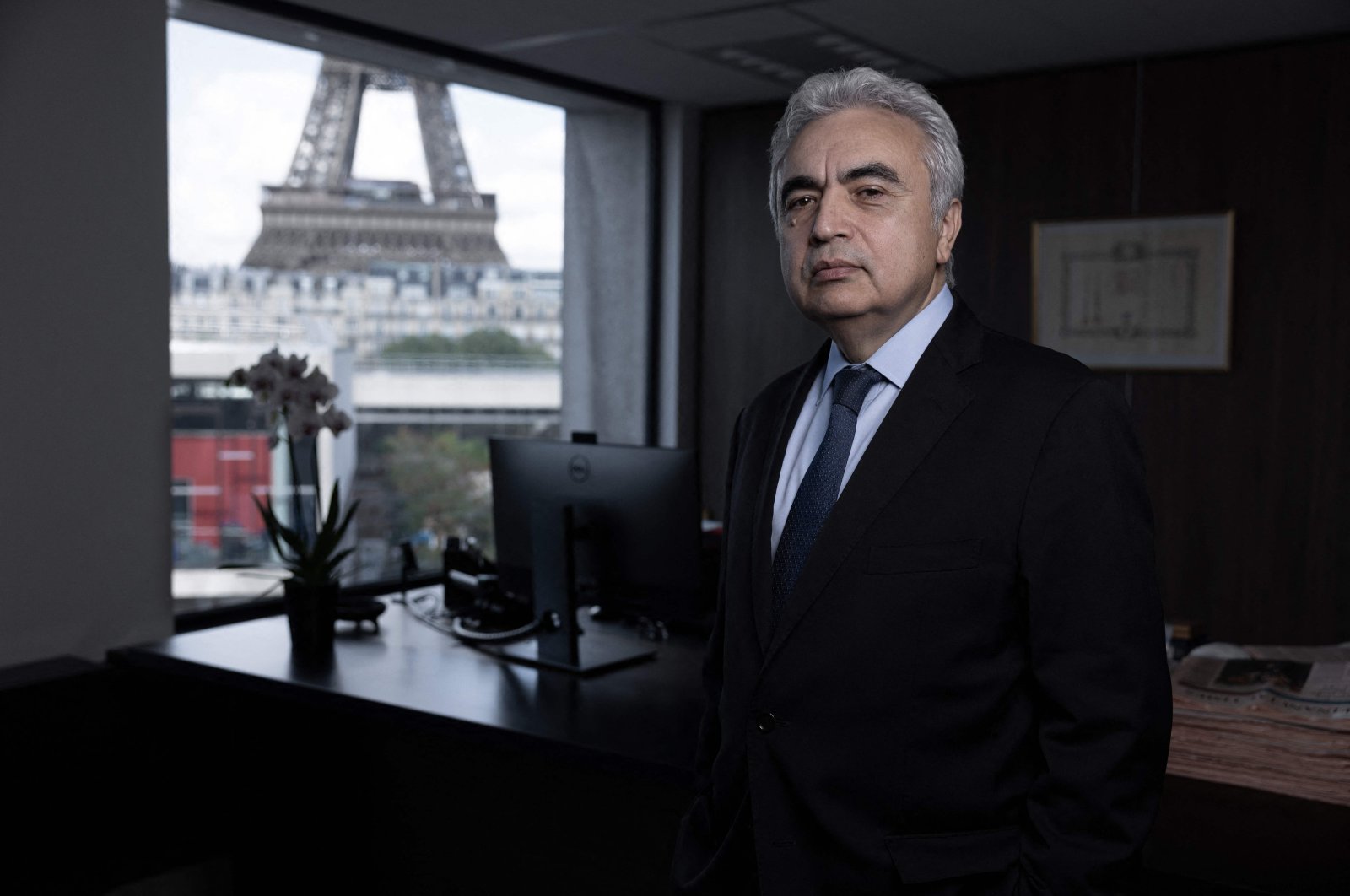 Executive Director of the International Energy Agency (IEA) and Turkish economist and energy expert Fatih Birol, poses in his office at IEA headquarters in Paris, France, Sept. 14, 2023. (AFP Photo)