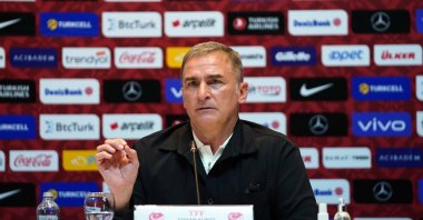 Turkish national team coach Stefan Kuntz attends a news conference before the Armenia match, Eskişehir, Türkiye, Sept. 17, 2023. (AA Photo)