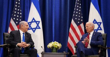 U.S. President Joe Biden holds a bilateral meeting with Israeli Prime Minister Benjamin Netanyahu on the sidelines of the 78th U.N. General Assembly in New York City, U.S., Sept. 20, 2023. (Reuters Photo)